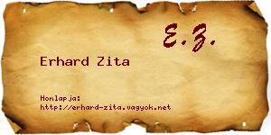 Erhard Zita névjegykártya